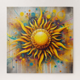 Puzzle Peinture Soleil en aérosol