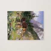 Puzzle Peinture suisse de cabine de rondin d'Alpes (Horizontal)