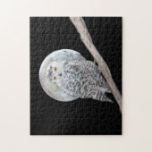Puzzle Peinture sur la Chouette neigeuse et la Lune - Art (Vertical)