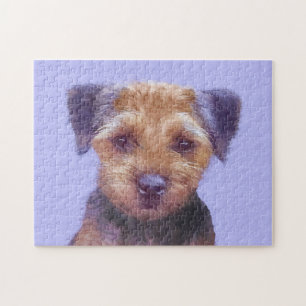 Puzzle Peinture sur la frontière de Terrier - jolie art o
