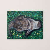 Puzzle Peinture sur la loutre de rivière relaxante (Horizontal)
