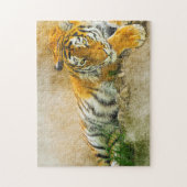 Puzzle Peinture sur tigre (Vertical)
