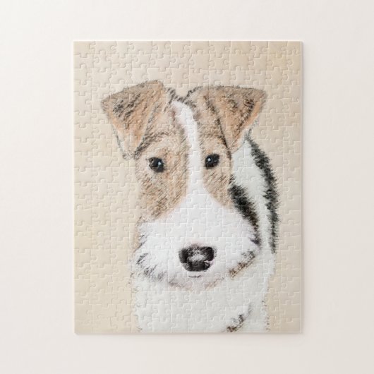 Puzzle Peinture Terrier de Renard de fil - Cute Original (Vertical)