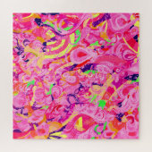 Puzzle Peinture tourbillons abstraits colorés mignons (Horizontal)