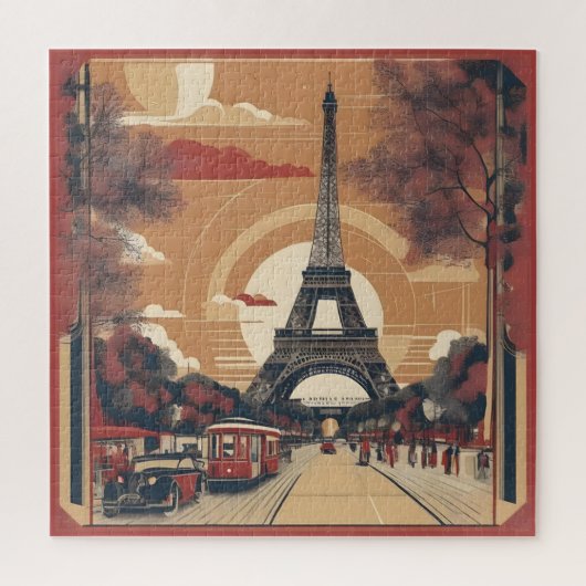 Puzzle Peinture vintage à Paris (Vertical)