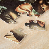 Puzzle Peinture vintage Dachshund transparente (Côté)