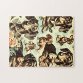 Puzzle Peinture vintage Dachshund transparente (Horizontal)