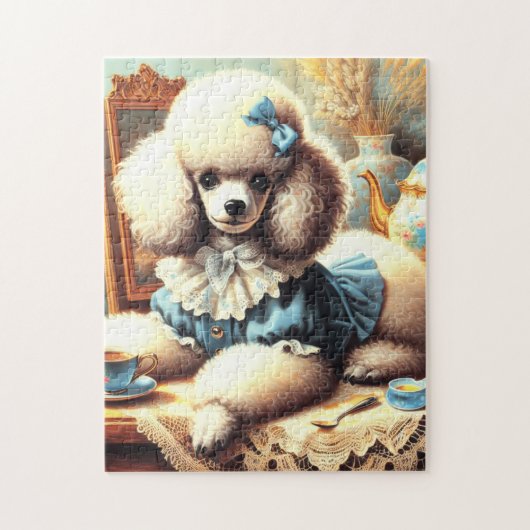 Puzzle Peinture vintage de caniche (Vertical)