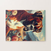 Puzzle Peinture vintage de chien de boîte (Horizontal)