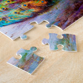 Puzzle Peinture vintage de paon (Côté)