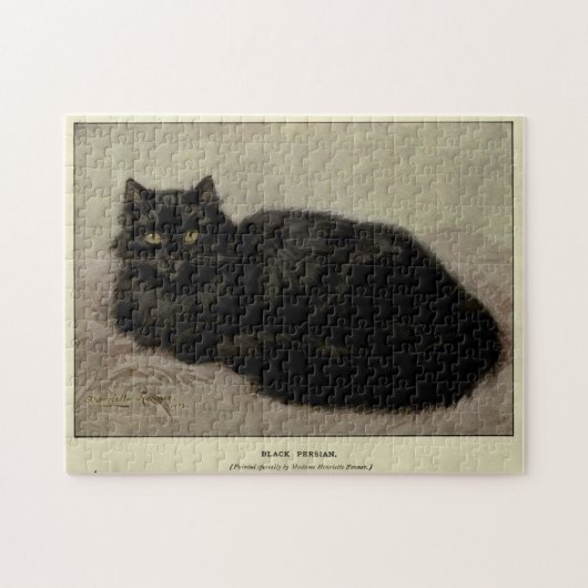 Puzzle Peinture vintage d'un chat noir (1903) (Horizontal)