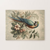 Puzzle Peinture vintage Macaw Botanique (Horizontal)
