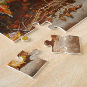 Puzzle Peinture vintage orange Citrouille (Côté)