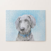 Puzzle Peinture Weimaraner - Joli art original chien (Horizontal)