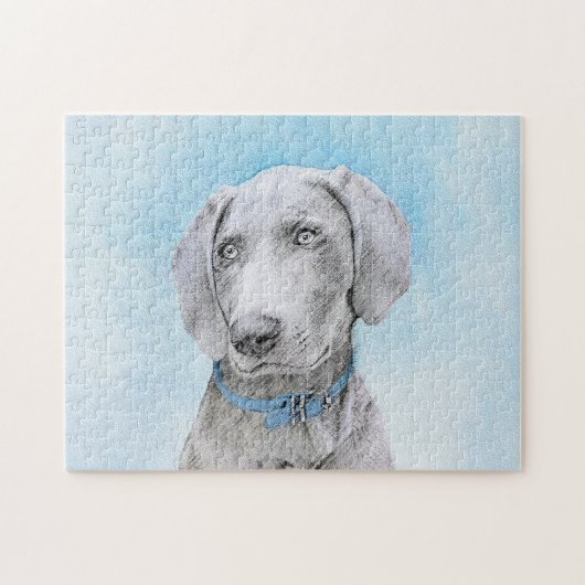 Puzzle Peinture Weimaraner - Joli art original chien (Horizontal)