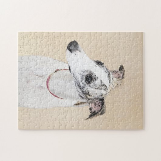 Puzzle Peinture Whippet - Jolie art original chien (Horizontal)