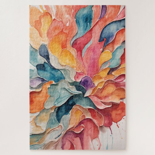 Puzzle Peintures Abstraites à l'huile colorée (Vertical)