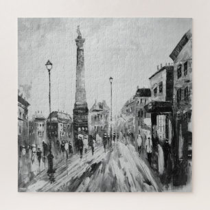 Puzzle Peintures artistiques en noir et blanc.