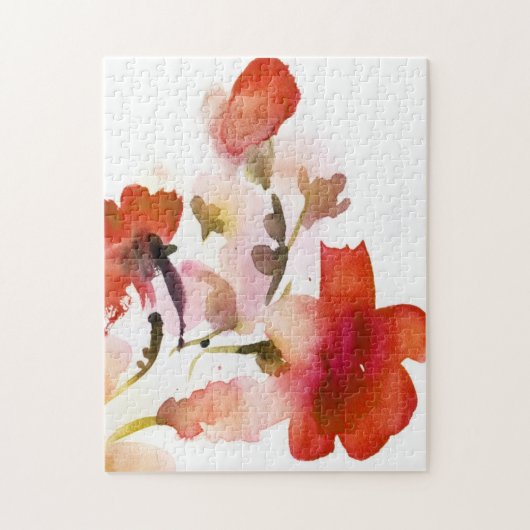 Puzzle Peintures florales abstraites d'aquarelle (Vertical)