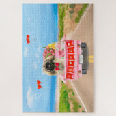 Puzzle Pekingese Chien Saint Valentin Coeurs de Camion (Vertical)