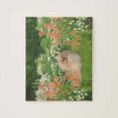 Puzzle Pekingese dans le jardin (Vertical)