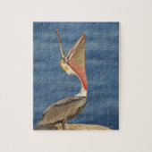 Puzzle Pélican Brown avec bouche ouverte (Vertical)