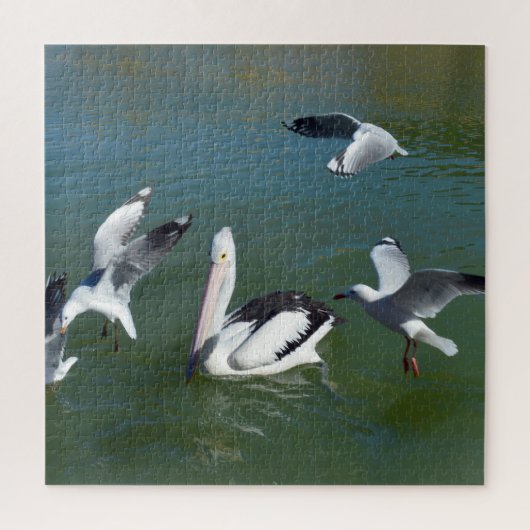 Puzzle Pélican et les resquilleurs, (Vertical)