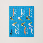 Puzzle Pelicans in Meditation: (Vertical)