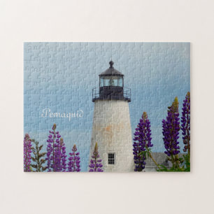 Puzzle Pemaquial Point Surf White Coastal Maine Lighthous
