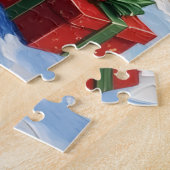 Puzzle Pembroke Welsh Corgi Noël Phare Vacances (Côté)