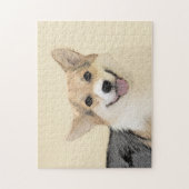 Puzzle Pembroke Welsh Corgi Peinture - Art Chien original (Vertical)