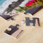 Puzzle Pembroke Welsh Corgi puppy standing on table (Côté)
