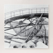 Pencilart de passerelle antique Monochrome