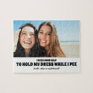 Puzzle Pendant I Pee - Drôle Bridesmaid Proposition Photo