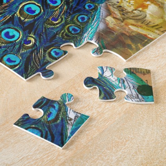 Puzzle pendule à vapeur jaune rose (Côté)