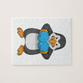 Puzzle Penguin at Boxing with Boxing Gloves (Horizontal)