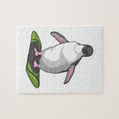 Puzzle Penguin en Snowboardeur avec Snowboard (Horizontal)