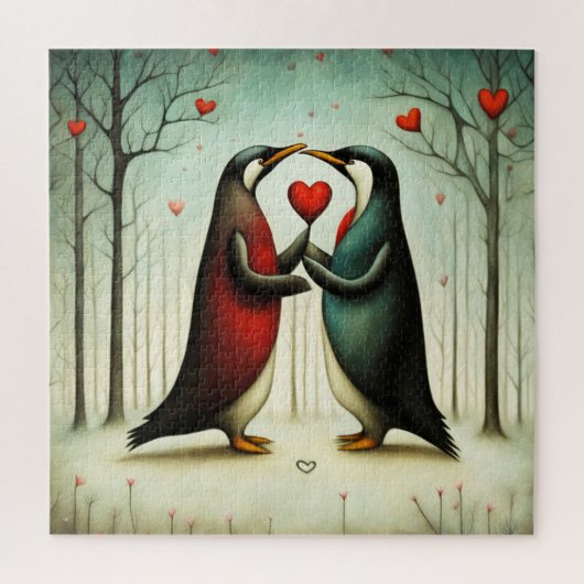 Puzzle Penguin Love 2 (Vertical)