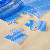 Puzzle Penguin Playing Curling on an Icy Winter Rink (Côté)