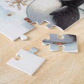 Puzzle Penguins Construisant Un Snowman (Côté)
