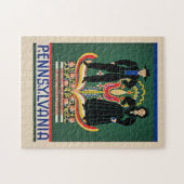 Puzzle Pennsylvania, vintage travel poster, (Horizontal)