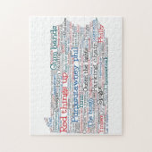 Puzzle Pennsylvanie USA Slang Word Art Map (Vertical)