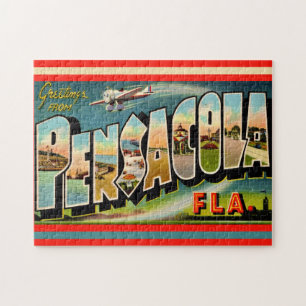 Puzzle Pensacola Floride Vintage 11x14