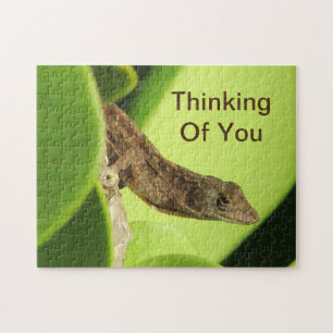 Puzzle Penser À Vous Feuilles Reptile Gecko Amitié