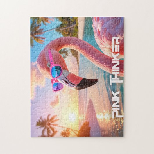 Puzzle PENSEUR ROSE - Flamant ROSE (Vertical)