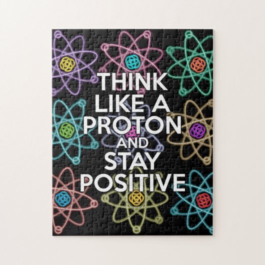 Puzzle Pensez comme un proton et restez positif Science (Vertical)