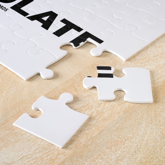 Puzzle Pensez le chocolat (la chimie de molécule de (Côté)