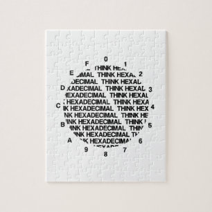 Puzzle Pensez l'hexadécimal (l'humour de geek de modèle
