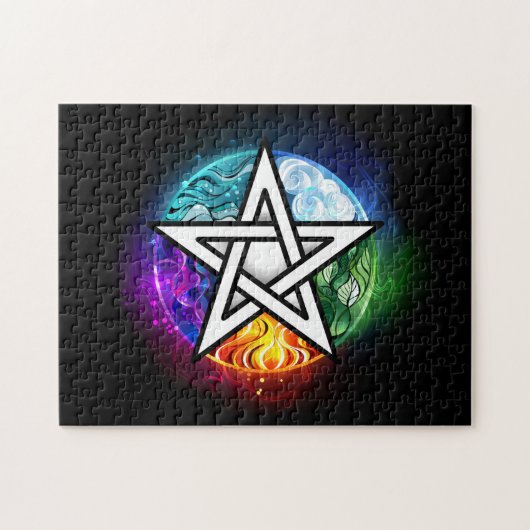 Puzzle pentagramme du Wiccan (Horizontal)