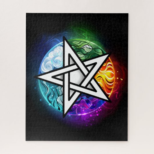 Puzzle pentagramme du Wiccan (Vertical)